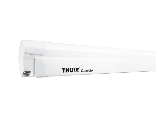 Väggmarkis Thule Omnistor 8000 453 x 275 cm Vävfärg: Saphir Blue boxfärg: vit
