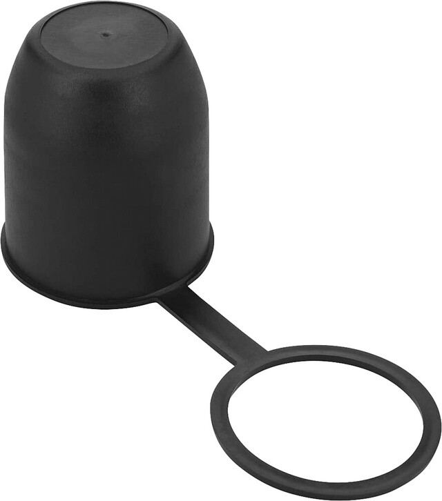 capuchon de protection noir pour attelage de remorque avec anneau