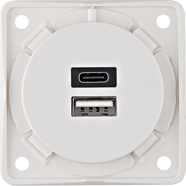 USB-laddningsuttag Berker 230V, 2 fack