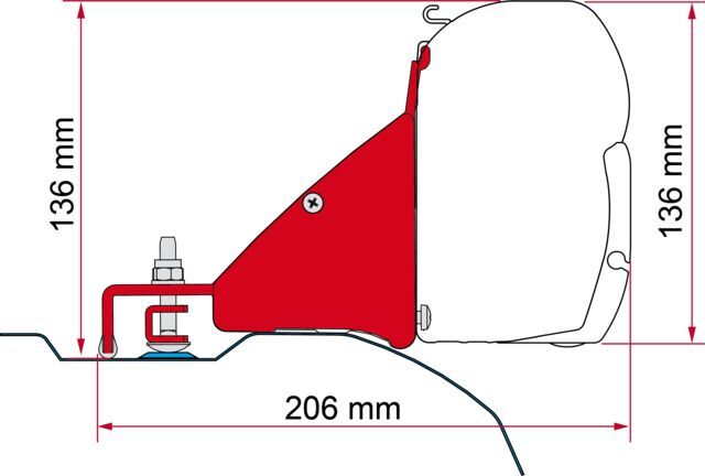 Adapterkit 2 delar passande för Ducato / Jumper / Boxer High